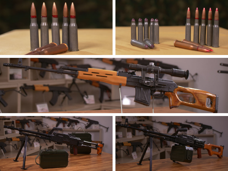 7.62-54 ammunition and guns