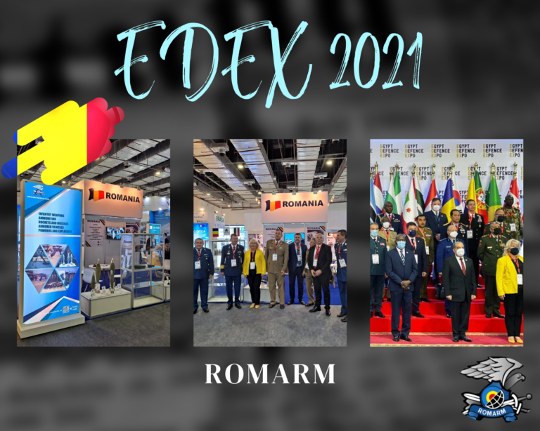 ROMARM a participat la Expoziţia internaţională de tehnică militară – EDEX 2021, din Egipt